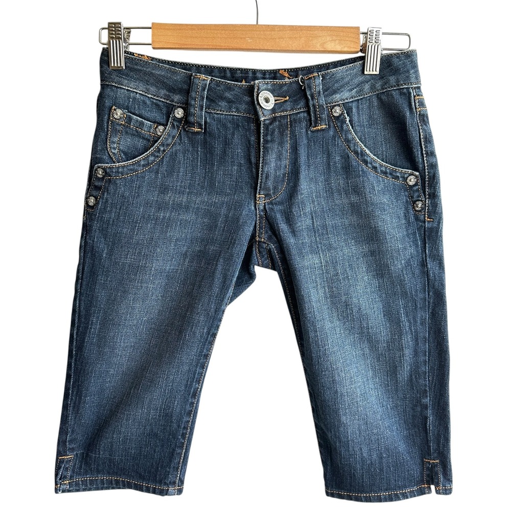 Nollie Denim Capri Summer Dark Wash‎ Cropped Size 0 Y2K Cropped